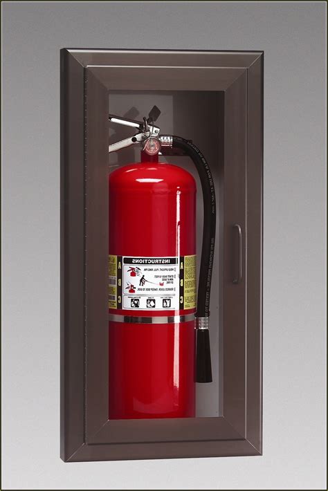 larsens fire extinguisher cabinets 2409-sm solid stainless steel recessed handle|10 lb fire extinguisher cabinets.